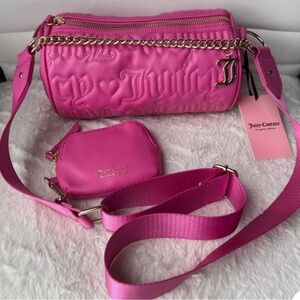 Juicy Couture Juicy Puff Roll Crossbody Bag  ~ Juicy Hot Pink Bag
NWT